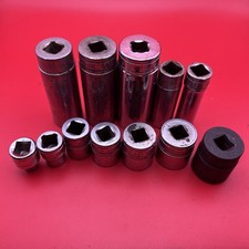 Lot 12 - Snap On Sockets - 6 12 Point 38 Drive Marksscratches