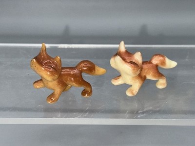 Altfiguren Tiere Füchse 2 verschiedene laufende Füchse