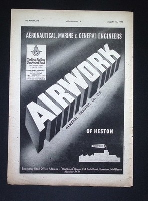 Original 1943 Reklame Luftfahrt Marine und Generalingenieure