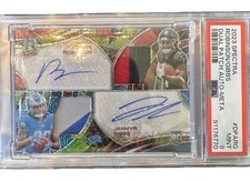2023 Spectra Bijan Robinson Jahmyr Gibbs Dual Rookie Patch Auto /10 PSA 9 Rare