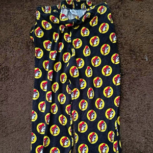 Men's Graphic Print Drawstring Pajama Pants Size L Regular Black Yellow Red