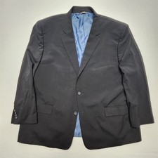 Oak Hill 56L Black Stretch Wool Big  Tall Perfect Fit Blazer Jacket Sport Coat