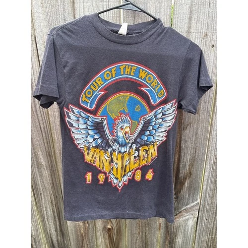 Van Halen World Tour Concert TShirt Made in USA Che 1980s vintage concert t-shirt, vintage, single stitch, B+ condition