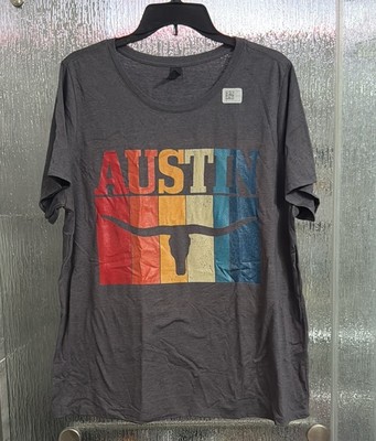 Austin Longhorn Graphic Tshirt 23  P2P 28  Length NWOT Ladies 2X