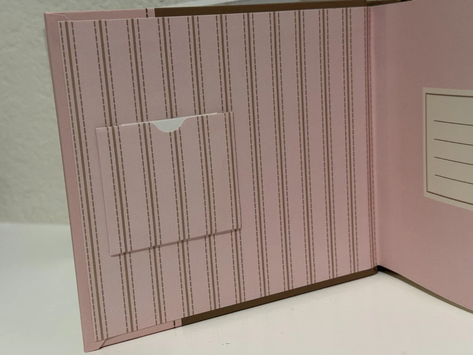 Hallmark Baby Days “Girl 1-Up” Photo Album – Pink & Brown w/ Bow, Holds 100, NIB - Image 4 of 4