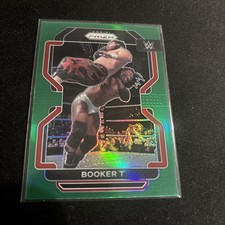 2022 Panini Prizm WWE Booker T #146 Green Prizm Parallel Hall of Fame Legend