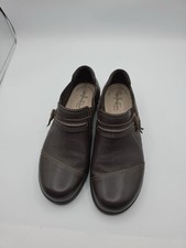 Clarks Cheyn Madi Brown Leather Slip On Loafers Sz 7M