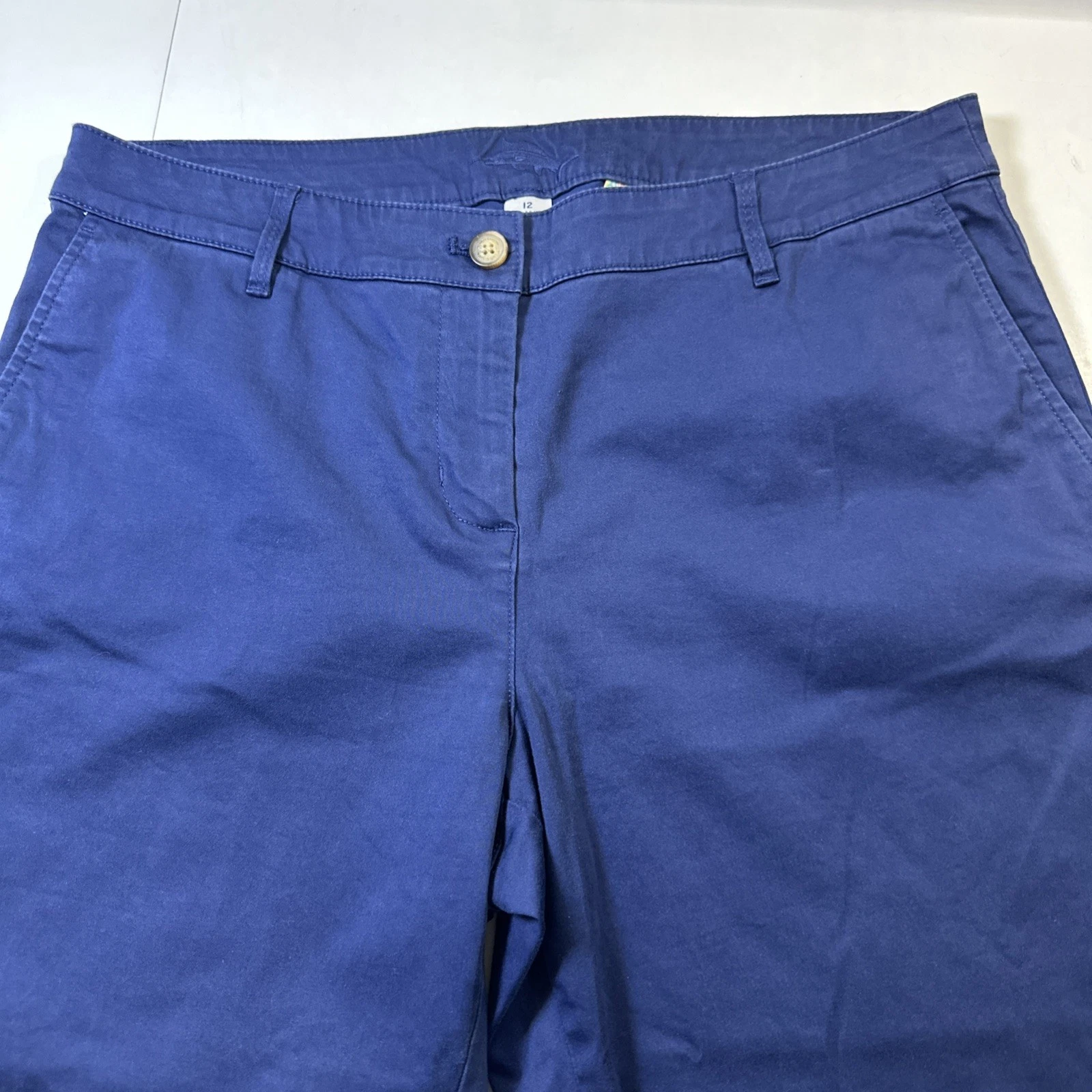 Tommy Bahama Womens Capri Pants Stretch Blue Size-12 #356