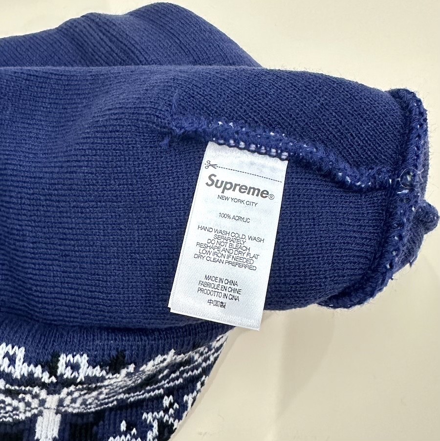 NEW IN BAG Supreme Box Big Logo Blue Bandana Beanie FW24 | eBay