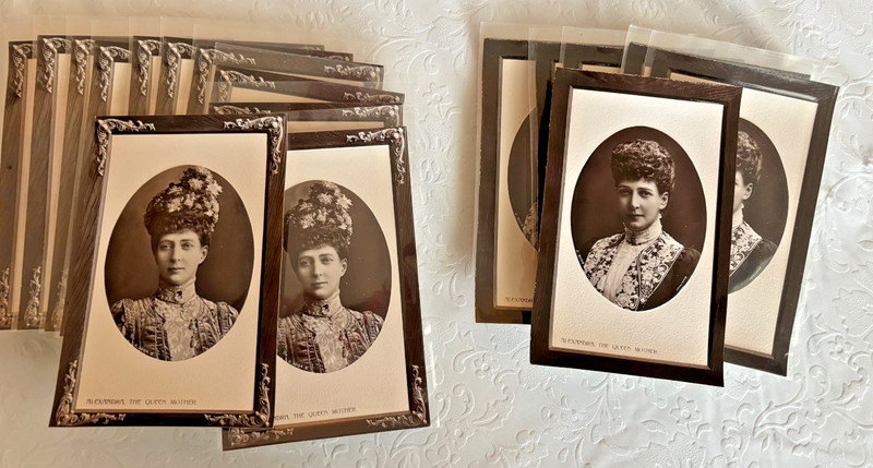 lot 20 England Postcard Alexandra The Queen Mother c1930's Embossed RPPC Photo