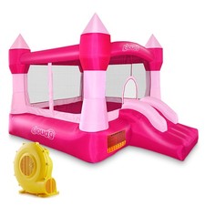 Pink Princess Bounce House Girls Jumper Castle Bouncer Inflatable with Blower