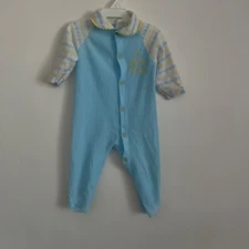 Vintage Lullaby Land Baby Blue One Piece-Size Medium