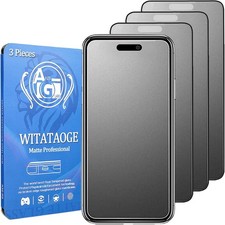 3PCS Matte Screen Protector for iPhone 16 Pro Max 6.9 Inch Anti-Fingerprints Ant