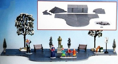 Lemax-64099, Plaza System, Weihnachtsdorf, Parkanlagen, Gehweg