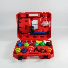 Coolant Radiator Pressure Tester Cooling System Head Gasket Leak Detector 18pcs