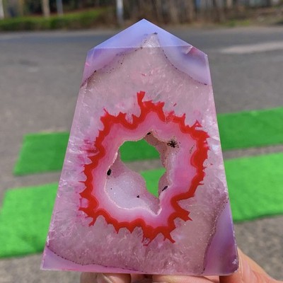 171G Natural beautiful obelisk agate crystal cave super large gemstone