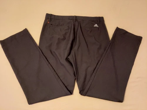 Mens adidas Golf Pants 34x34 35x34 Black Athletic Slack Trouser