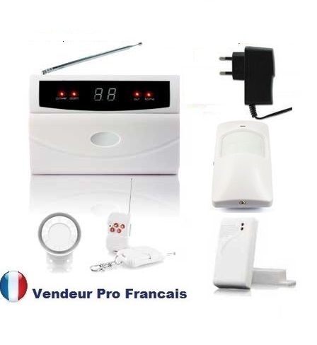 Alarme maison sans fil installation facile et alerte téléphonique automatique
