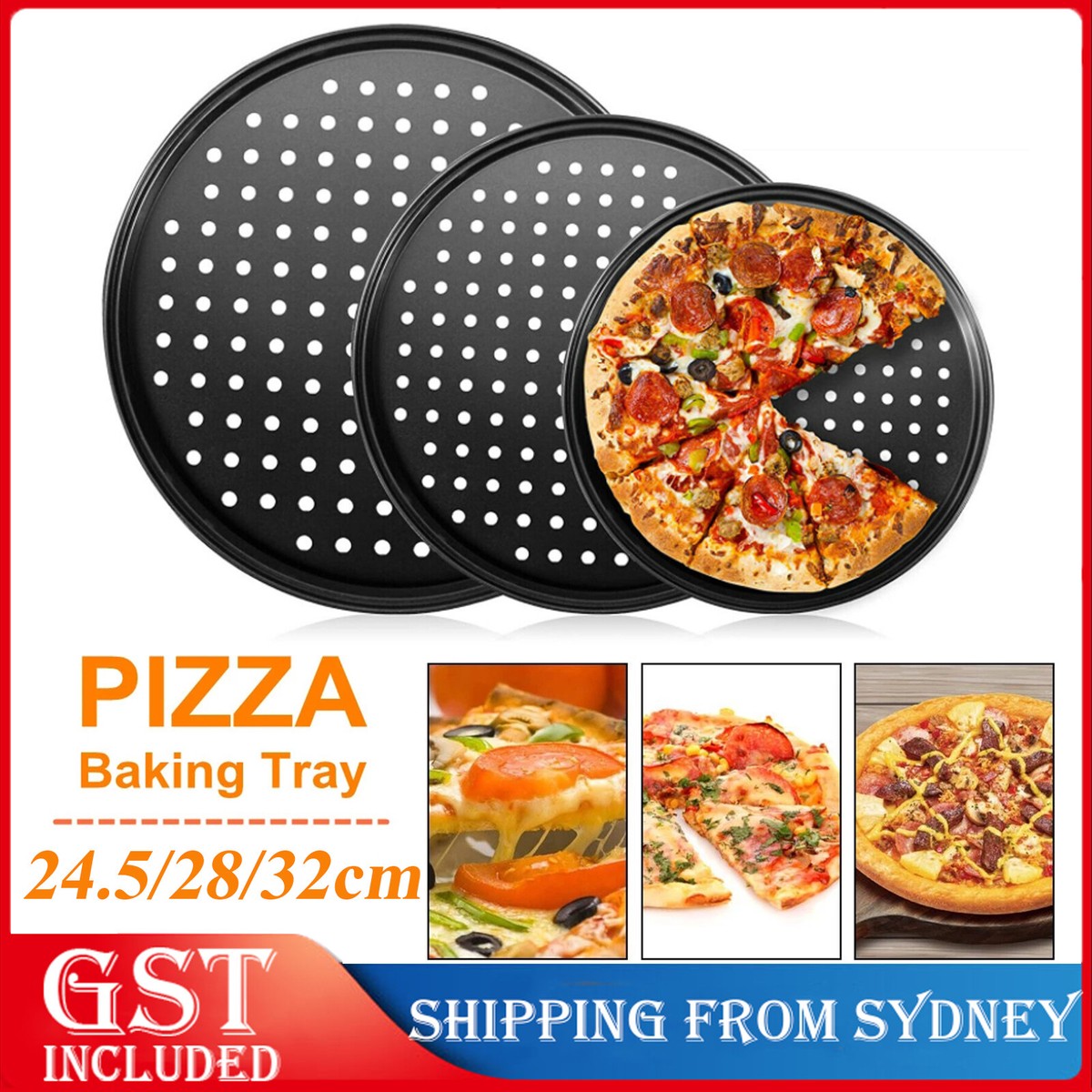 How To Make Pizza In Pan Without Oven AU Pizza Pan Non-Stick