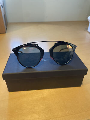 Dior Sunglasses Womens Round Shiny Black Havana DIORSOREAL  display picture 1
