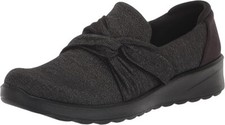 BZees Women's Glimmer Slip-ons Loafer Black Shimmer Size 7M NEW