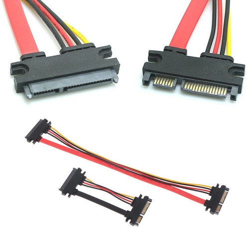 SATA 22 Pin Male To Female Sata Extension Cable SATA 3 22Pin Data Power Cable YK - Picture 1 of 14