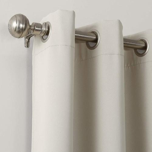 Sun Zero Saxon Energy Saving Ivory Room Darkening Curtain ONE Panel 54x84 NEW - 第 2/7 張圖片