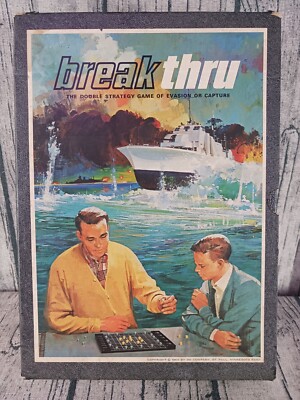 Vintage Break Thru Strategy Board Game - Complete In Box Game Set (1965) 