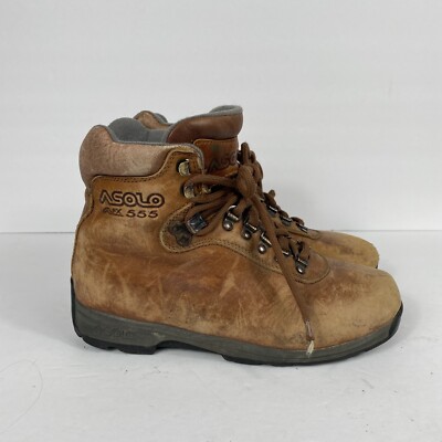 Asolo Men's Hiking Boots Size 5 Tan Vibram Joint Project AFX555 Gorpcore Hunting