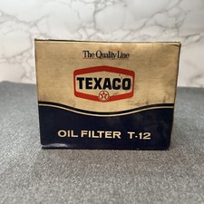 Vintage Texaco Quality Line T-12 Oil Filter With Box New Old Stock Vintage Adv Vintage Texaco Quality Line T-12 Oil Filter With Box New Old Stock Vintage Adv