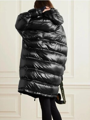 MONCLER Grenoble Roshelair Long Down Jacket Size 4 XL - L Black