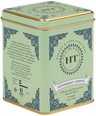 Harney Sons Peppermint Herbal Tea Pack of 2 40 Count Refreshing Flavor No Sugar