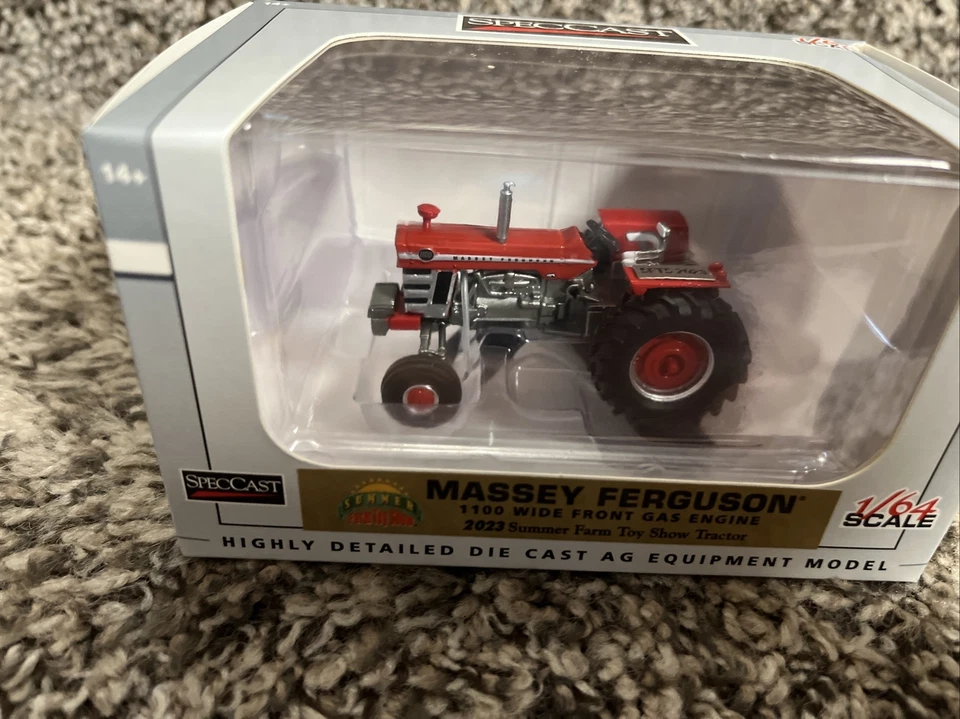 2023 Summer Farm Toy Show 1/64 Massey Ferguson 1100 Wide Front Tractor NEW!! - Image 2 of 4
