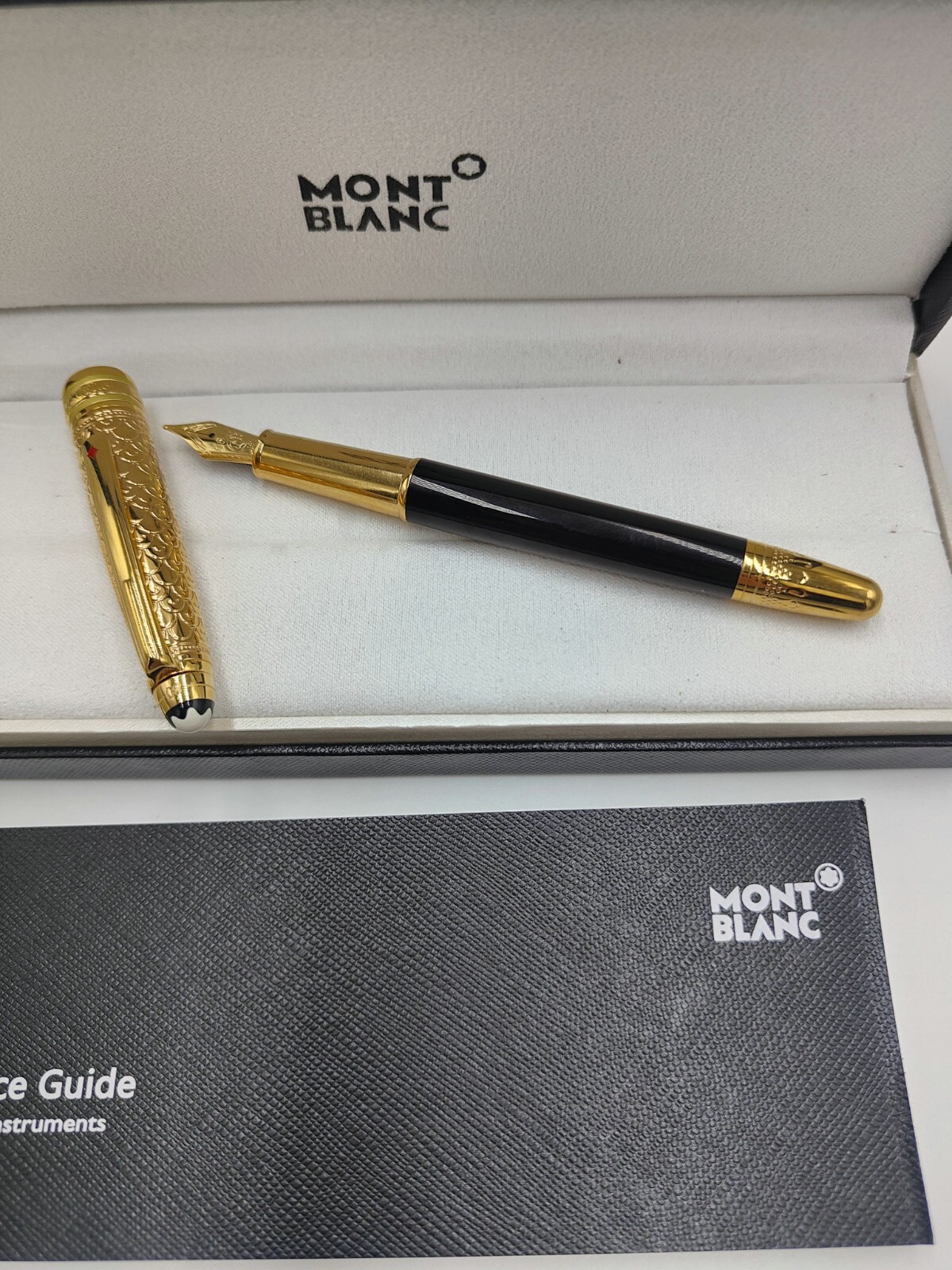 Montblanc black gold luxury classic ballpoint pen New