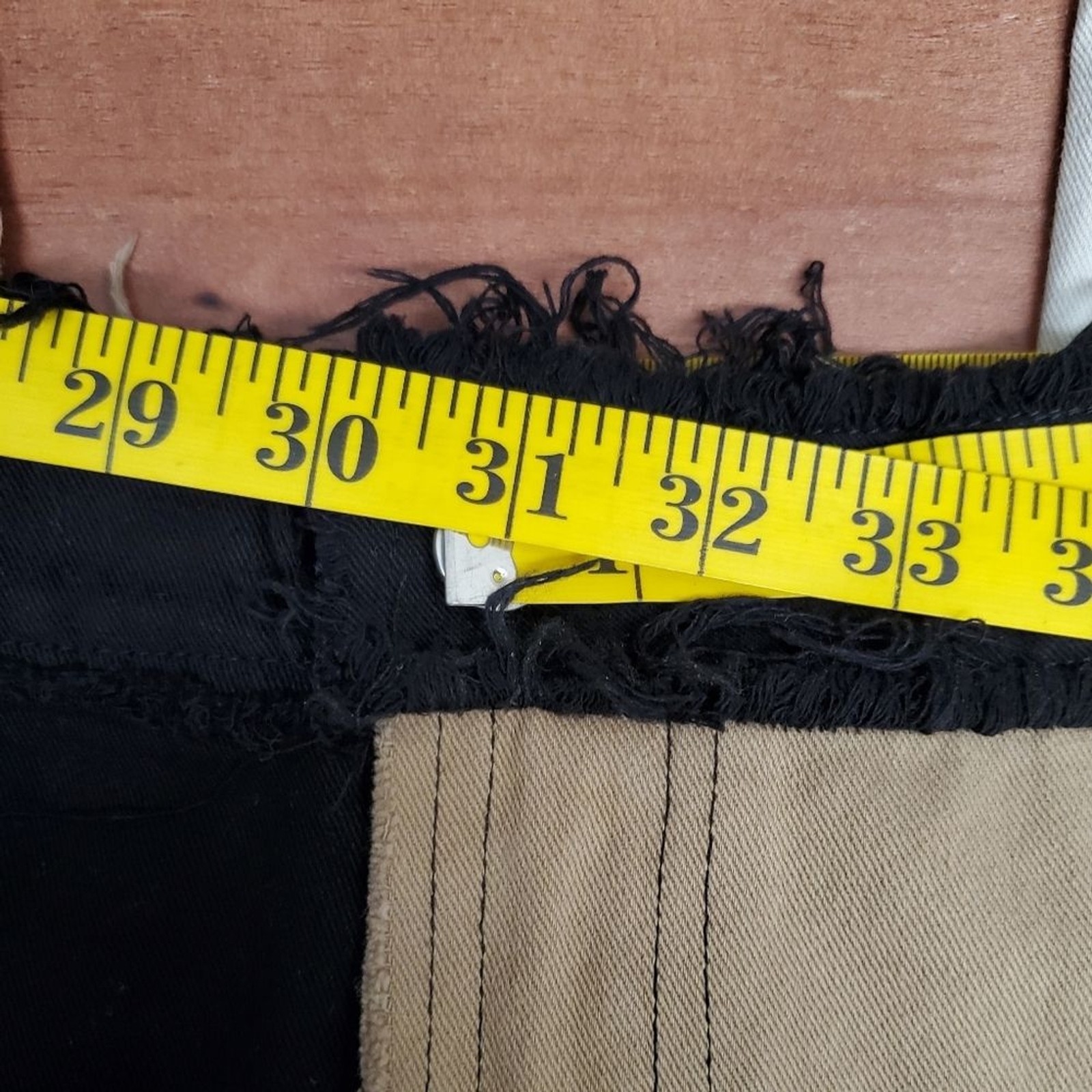 Shein Patchwork Stringy Pants Jeans in Black, Whi… - image 9