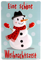 Karte Weihnachten 3D Weihnachten Weihnachtskarte Schneemann Karten GrußKarte
