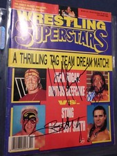Hulk Hogan, Sting, Brutus Beefcake 3X Signed PSA/DNA Magazine Auto Full LOA 1993