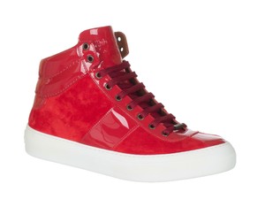 jimmy choo red sneakers