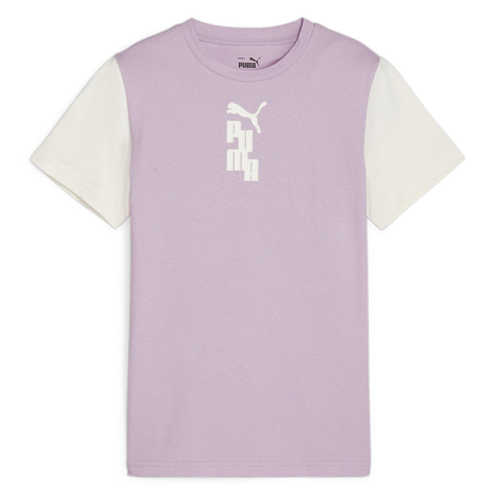 Футболка с круглым вырезом и коротким рукавом с логотипом Puma Ready Set Better для молодых девушек фиолетового цвета Cas