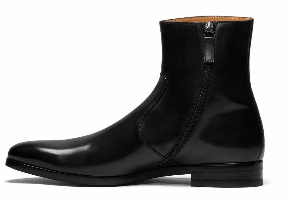 Mens shoes with zipper shop on side