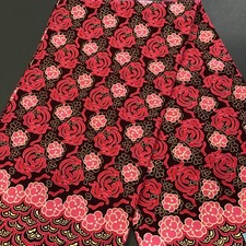 African fabric, Ankara fabric, Gold glitter, Pink roses print fabric, floral