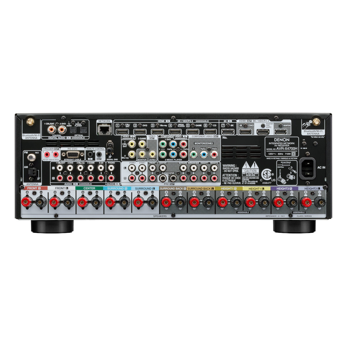 Denon AVR-X4700H 9.2-Channel 8K AV Receiver w/ 3D Audio (Certified Refurbished)