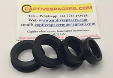 CBR600RR CBR600 RR 2005 - 2006 05 06 Captive wheel Spacers. Full set. Black