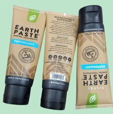 3 Pack, Redmond Earthpaste Non-Flouride Toothpaste - PEPPERMINT EXP - 01/2028
