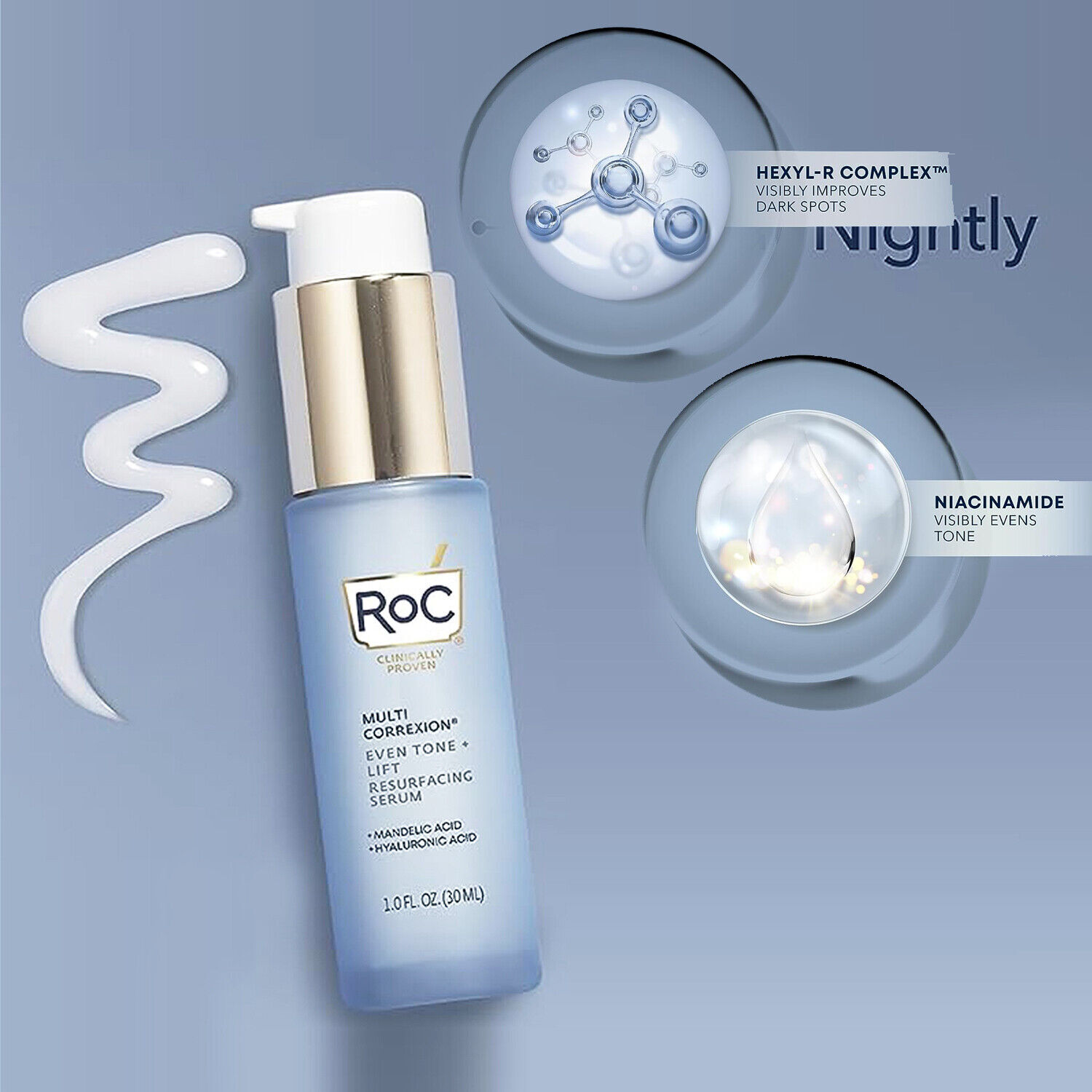 RoC Retinol Correxion Deep Wrinkle Retinol Face Serum Daily AntiAging