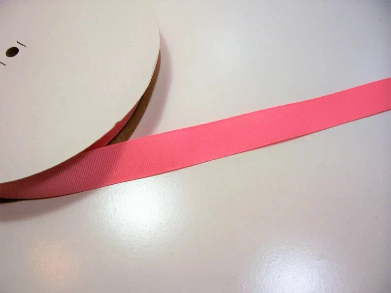 Schiff Brand Old Rose Pink Grosgrain Ribbon 7/8 inch wide x 10 yards B15 - Image 3 of 4