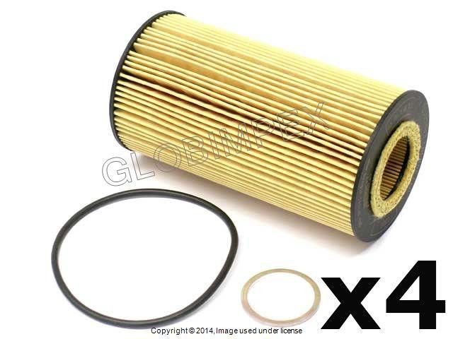 AUDI A6 Q A8 Q Volkswagen Phaeton (2003-2009) Oil Filter Kit (4) HENGST, OEM