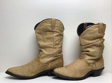 VTG WOMENS DINGO COWBOY TOE RAND LIGHT BROWN BOOTS SIZE 8.5 M
