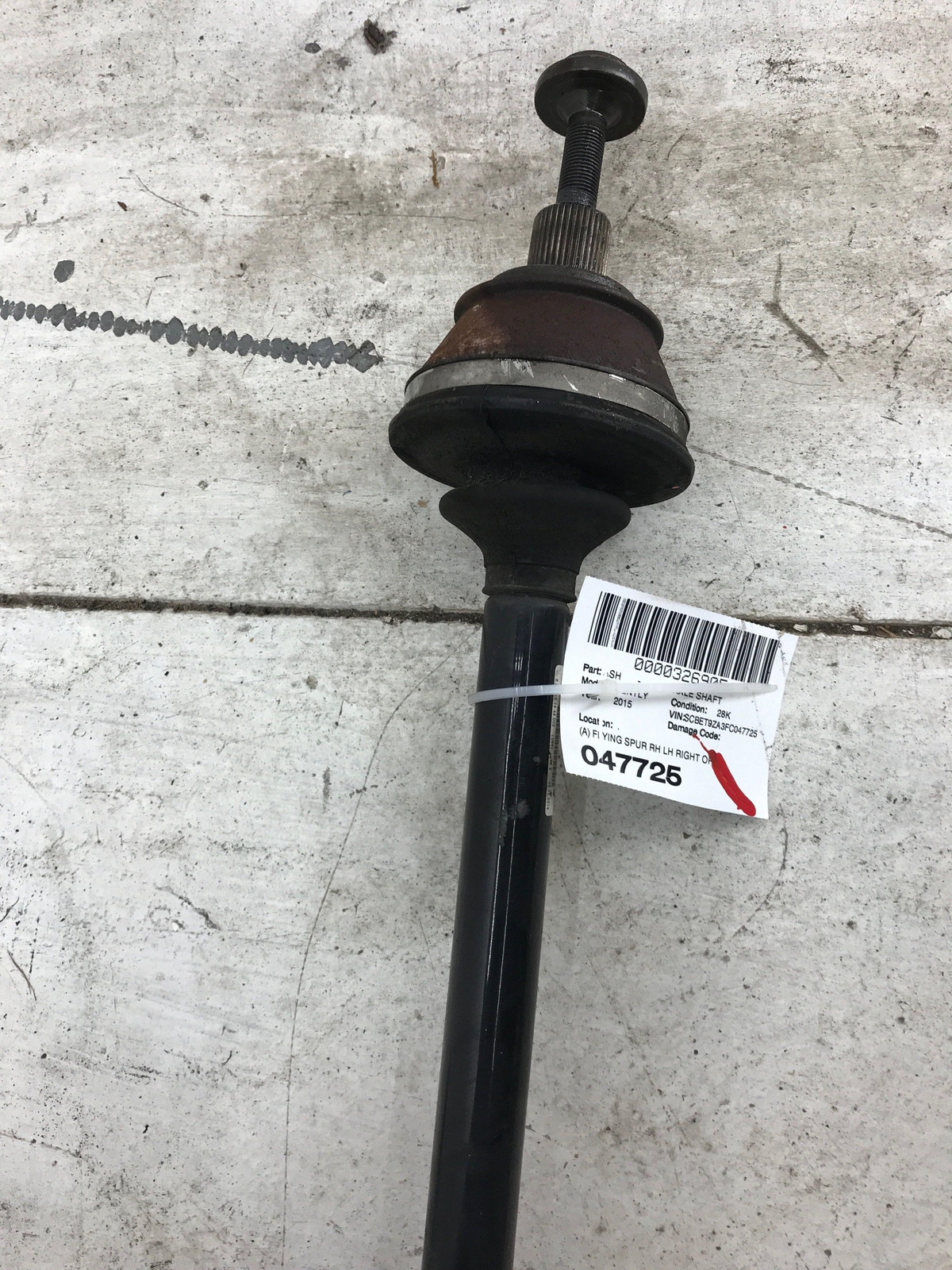 2013 - 2019 BENTLEY FLYING SPUR RH OR LH REAR CV AXLE SHAFT *28K* 4W0501203 OEM