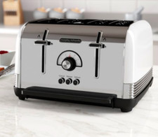 Morphy Richards Venture Retro 4-Slice Toaster White 240332 1.8kW GRADED